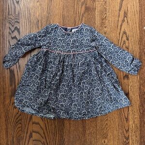 Super soft Navy Blue Patterned Kids Dress